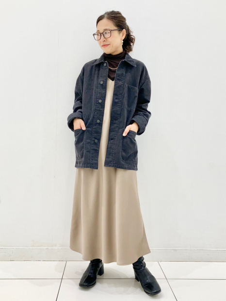 Вельветовая куртка-рубашка UNIQLO на пуговицах 1159855915 (Серый L)