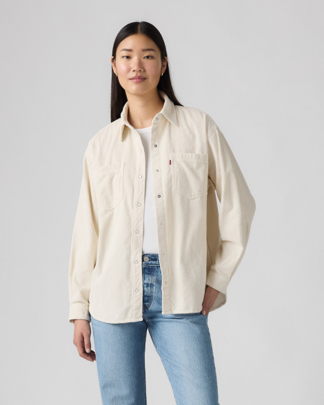 Жіноча вельветова куртка-сорочка Levi's 1159856297 (Молочний XXL)