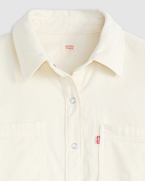 Жіноча вельветова куртка-сорочка Levi's 1159856297 (Молочний XXL)