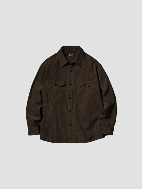 Мужская вельветовая куртка-рубашка UNIQLO 1159856510 (Коричневый XL)