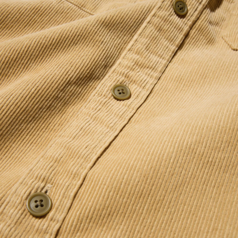 Мужская вельветовая куртка-рубашка UNIQLO 1159857845 (Бежевый L)