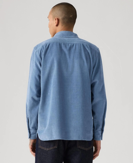 Мужская вельветовая куртка-рубашка Levi's на пуговицах 1159862988 (Голубой XL)