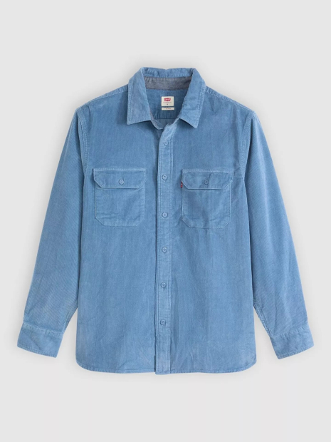 Мужская вельветовая куртка-рубашка Levi's на пуговицах 1159862988 (Голубой XL)