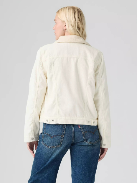 Жіноча вельветова куртка Levi's з підкладкою із шерпи 1161530599 (Молочний S)