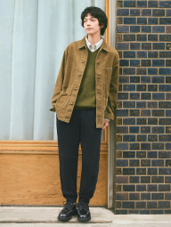 Вельветовая куртка-рубашка UNIQLO на пуговицах 1159853710 (Коричневый M)