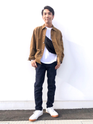 Вельветовая куртка-рубашка UNIQLO на пуговицах 1159853710 (Коричневый M)