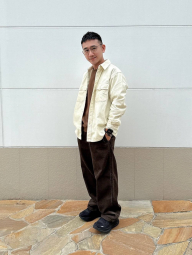 Мужская вельветовая куртка-рубашка UNIQLO 1159855687 (Молочный L)