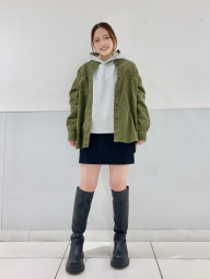 Вельветовая куртка UNIQLO на пуговицах 1159855894 (Зеленый XL)