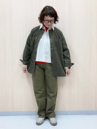 Вельветовая куртка UNIQLO на пуговицах 1159855894 (Зеленый XL)