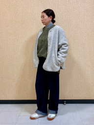 Вельветовая куртка UNIQLO на пуговицах 1159855894 (Зеленый XL)