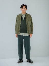 Вельветовая куртка UNIQLO на пуговицах 1159855894 (Зеленый XL)