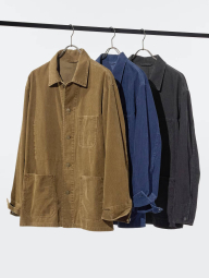 Вельветовая куртка-рубашка UNIQLO на пуговицах 1159855915 (Серый L)