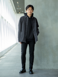 Вельветовая куртка-рубашка UNIQLO на пуговицах 1159855915 (Серый L)