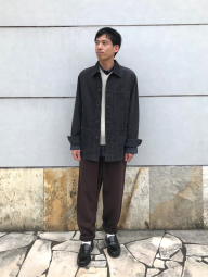 Вельветовая куртка-рубашка UNIQLO на пуговицах 1159855915 (Серый L)