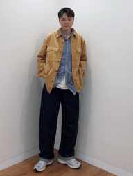 Мужская вельветовая куртка-рубашка UNIQLO 1159857845 (Бежевый L)