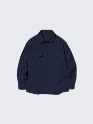 Мужская вельветовая куртка-рубашка UNIQLO 1159857848 (Синий L)