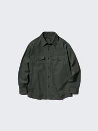 Мужская вельветовая куртка-рубашка UNIQLO 1159857853 (Зеленый M)