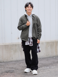 Чоловіча вельветова куртка-сорочка UNIQLO 1159857853 (Зелений M)