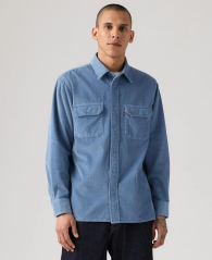 Мужская вельветовая куртка-рубашка Levi's на пуговицах 1159862988 (Голубой XL)