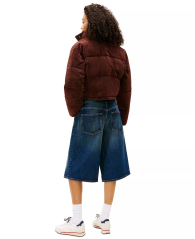 Женская укороченная вельветовая куртка Tommy Hilfiger 1159863681 (Коричневый L)