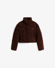 Женская укороченная вельветовая куртка Tommy Hilfiger 1159863681 (Коричневый L)