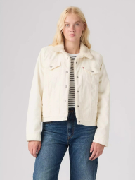 Жіноча вельветова куртка Levi's з підкладкою із шерпи 1161530599 (Молочний S)