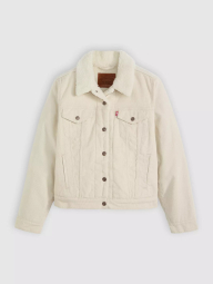 Жіноча вельветова куртка Levi's з підкладкою із шерпи 1161530599 (Молочний S)