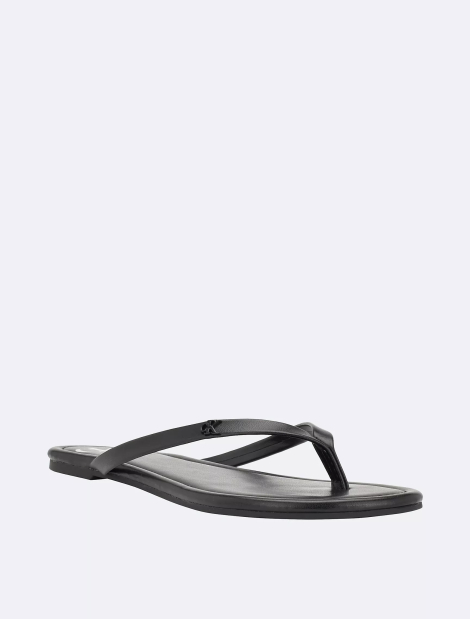 Жіночі в'єтнамки Calvin Klein з екошкіри з логотипом 38 (7,5 US) 25 см Чорний 1159842288