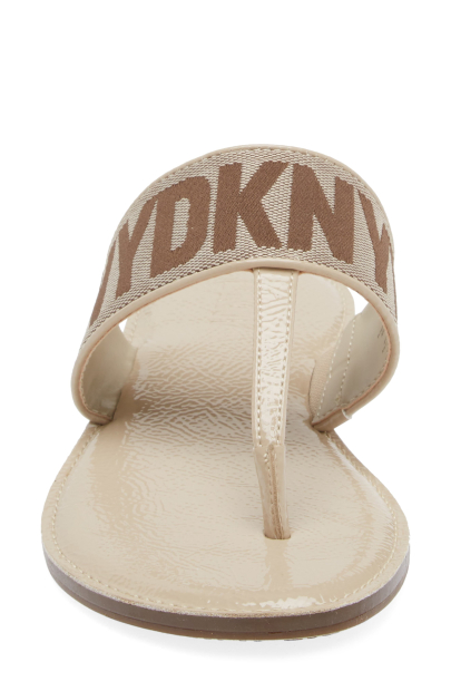 Женские вьетнамки DKNY с логотипом 36 (6 US) 23 см Бежевый 1159843682