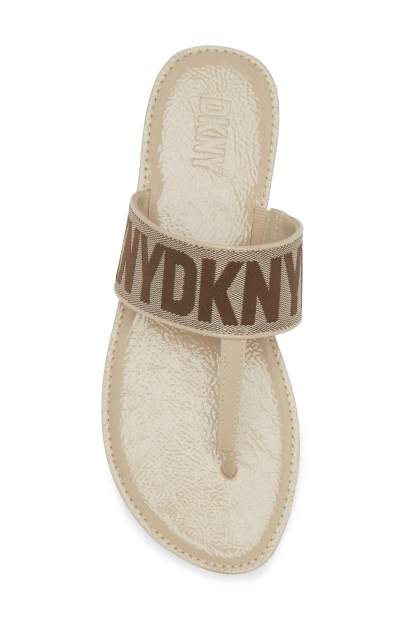 Женские вьетнамки DKNY с логотипом 36 (6 US) 23 см Бежевый 1159843682