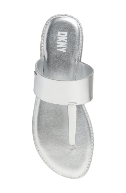 Женские вьетнамки DKNY с логотипом 36 (6 US) 23 см Серебристый 1159845625