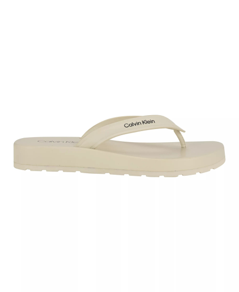 Женские вьетнамки Calvin Klein с логотипом 38,5 (8 US) 25,5 см Молочный 1159845848