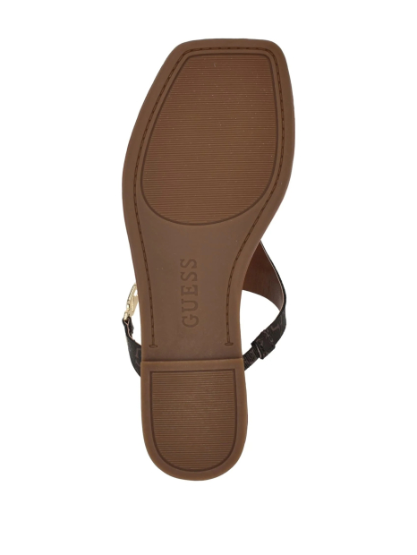 Изящные женские вьетнамки GUESS с логотипом 37,5 (7 US) 24,5 см Коричневый 1159850579