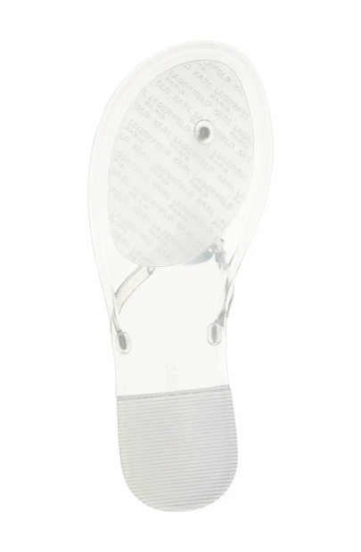 Женские вьетнамки Karl Lagerfeld Paris с логотипом из страз 37,5 (7 US) 24 см Прозрачный 1159853999