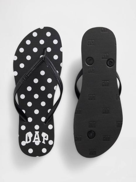 Вьетнамки женские GAP в горошек 40 (9 US) 26,5 см Черный 1159859820