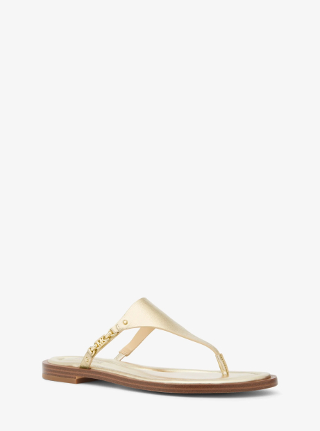 Кожаные ветнамки Daniella Michael Kors 39 (8,5 US) 25 см Золотистый 1163429761