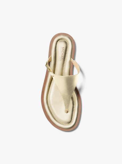 Кожаные ветнамки Daniella Michael Kors 39 (8,5 US) 25 см Золотистый 1163429761
