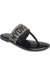 Женские вьетнамки DKNY с логотипом 37,5 (7 US) 24 см Черный 1159842217