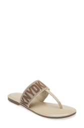 Женские вьетнамки DKNY с логотипом 36 (6 US) 23 см Бежевый 1159843682