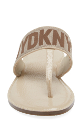 Женские вьетнамки DKNY с логотипом 36 (6 US) 23 см Бежевый 1159843682