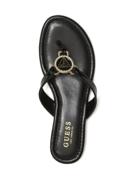 Женские вьетнамки Guess шлепанцы с логотипом из страз 37,5 (7 US) 24,3 см Черный 1159843919