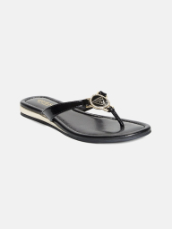 Женские вьетнамки Guess шлепанцы с логотипом из страз 37,5 (7 US) 24,3 см Черный 1159843927