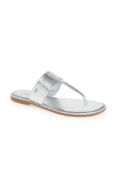 Женские вьетнамки DKNY с логотипом 36 (6 US) 23 см Серебристый 1159845625