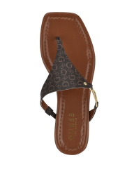 Изящные женские вьетнамки GUESS с логотипом 37,5 (7 US) 24,5 см Коричневый 1159850579