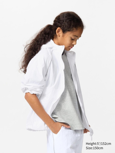 Детская карманная парка UNIQLO с защитой от ультрафиолета 1159840964 (Белый 145-155)