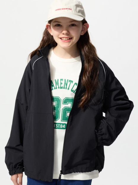 Детская карманная парка UNIQLO с защитой от ультрафиолета 1159840967 (Черный 145-155)