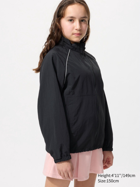 Детская карманная парка UNIQLO с защитой от ультрафиолета 1159840967 (Черный 145-155)