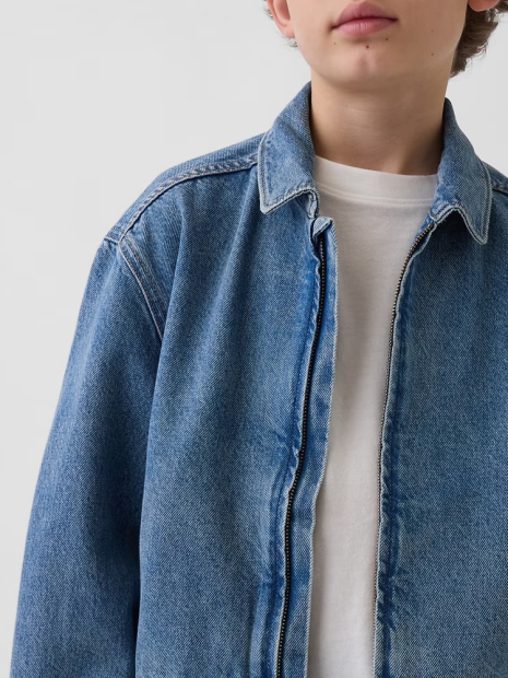 Джинсовая куртка GAP на молнии 1159859232 (Синий XXL) на рост 160 см