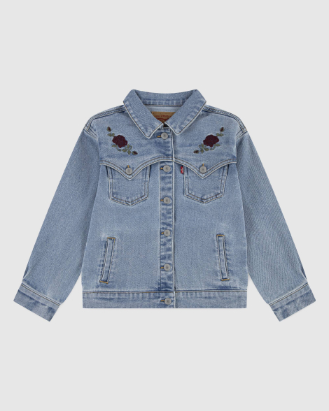 Детская джинсовая куртка Levi's с вышивкой 1159863545 (Синий 140-155 см) на рост 140-155 см