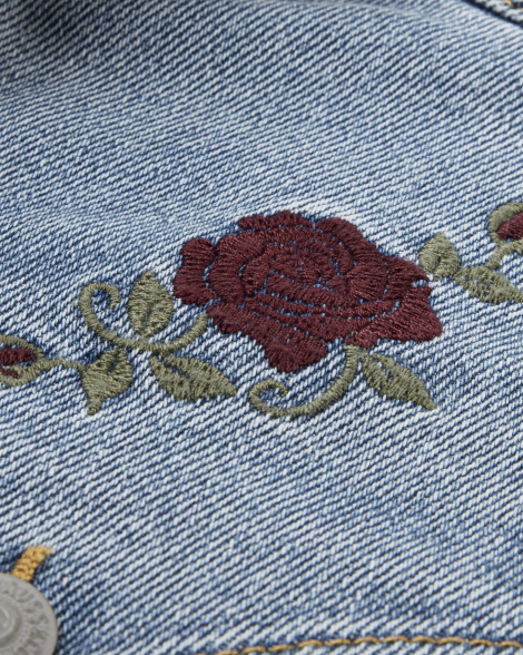 Детская джинсовая куртка Levi's с вышивкой 1159863545 (Синий 140-155 см) на рост 140-155 см